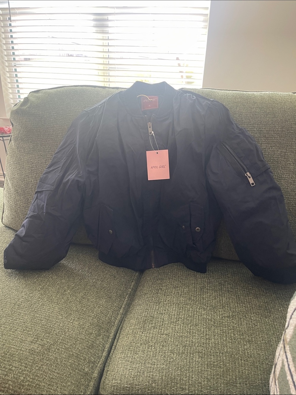 Kids Navy Puffer Jacket with Utility Pockets - Unbranded